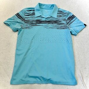 Oakley Men's Azalea Striped Golf Polo Short Sleeve Top - Medium